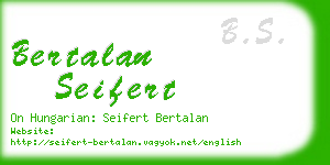 bertalan seifert business card